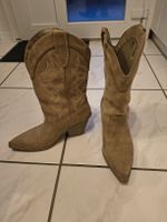 Bershka Pre-owned Cowboy-/Bikerstiefelette - beige Gr. 39
