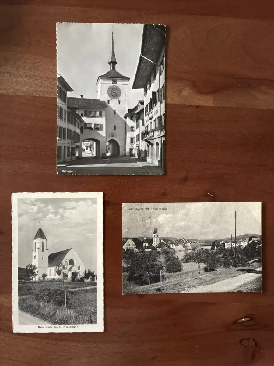 Cartoline postali: 6 Ansichtskarten Schweiz von Mellingen AG – Usato da Oftringen venduto da Cla.vD.74 2