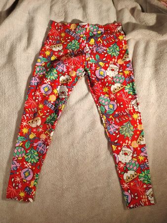 Leggings natalizi Next, taglia 134, fantasia festiva! 9 anni