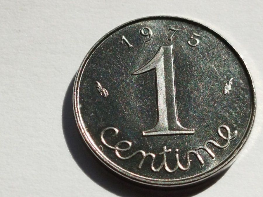 Toutes les monnaies: 1 CENTIME EPI 1975 AVEC REBORD – Neuf (Voir description) à Wettingen par Colorup