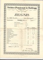 Altes Zeugnis