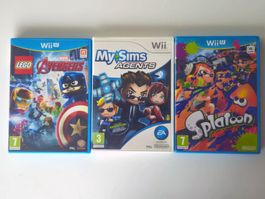 3 Wii U Spiele - Lego Marvel Avengers, My Sims Agents, Splat