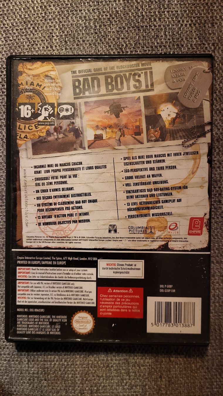 Nintendo Giochi: Bad Boys 2 / Gamecube Spiel. – Usato da Biel/Bienne venduto da Retrohr 2