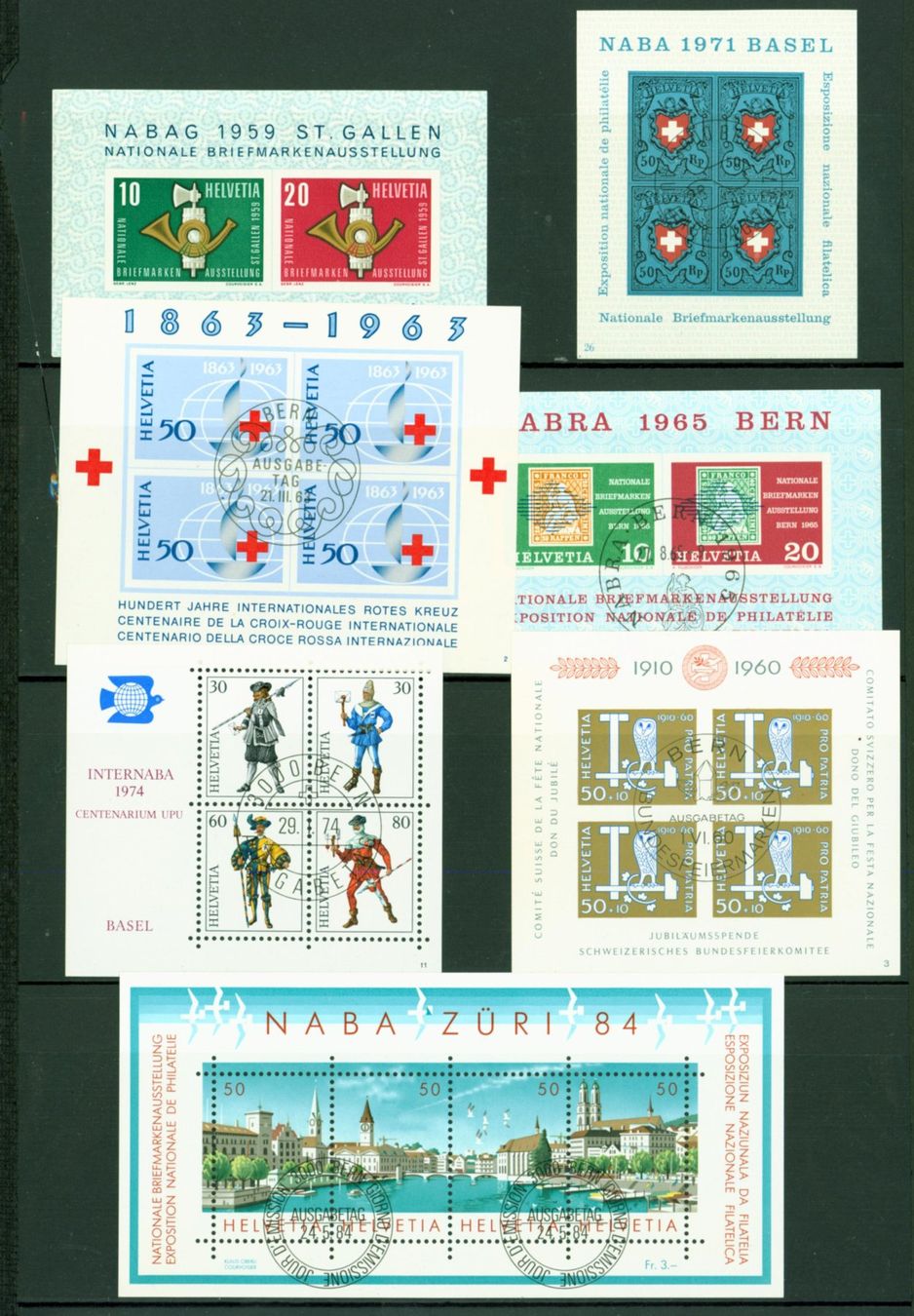 Tutti i francobolli: Blocks/Kleinbogen CH 10 Stück (Q752) – Usato da Seuzach venduto da Harri19 1