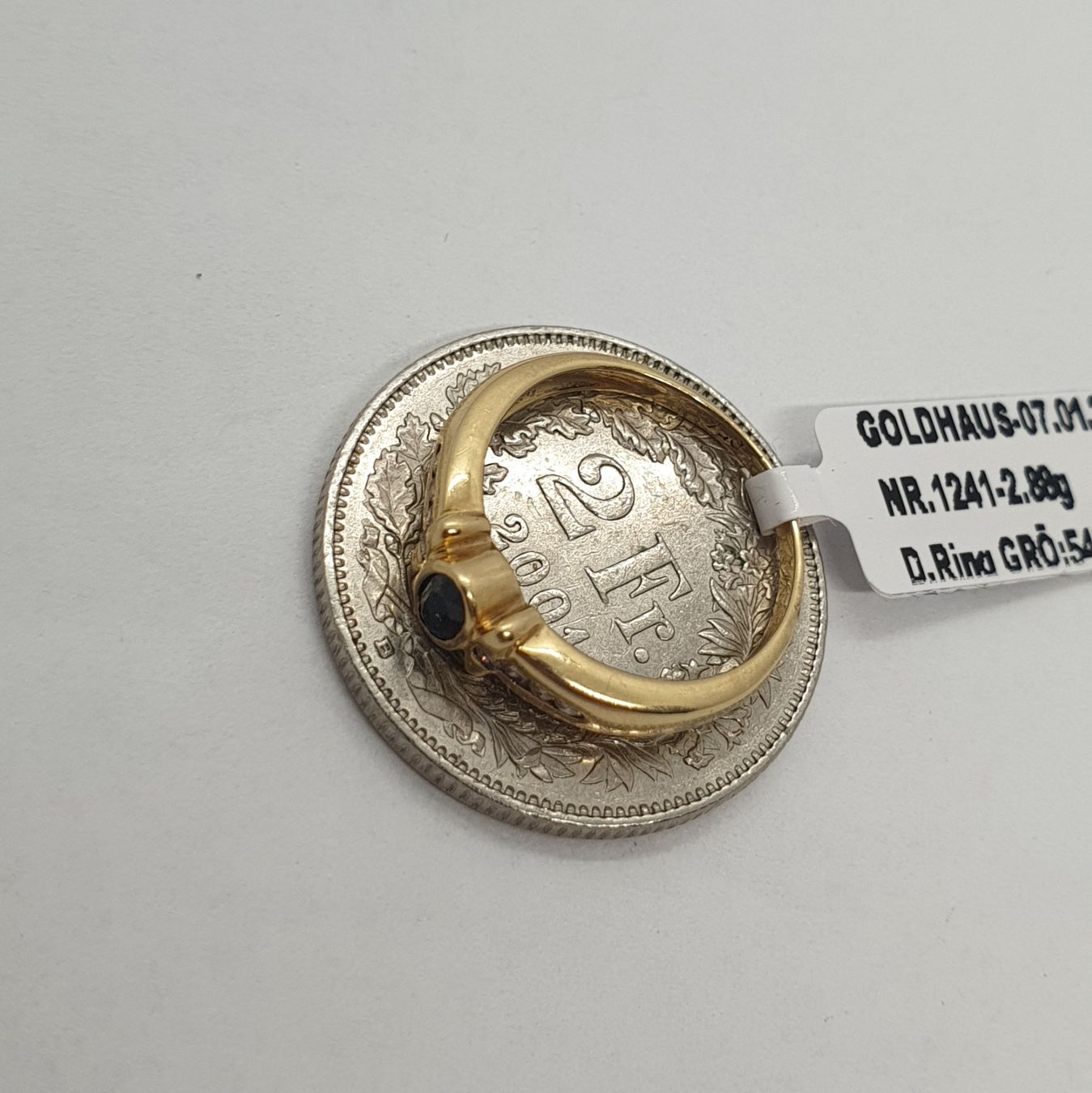 Anelli: Echt 18K Gold - Diamant, Saphir Ring – Usato da Luzern venduto da Luzern-Goldhaus 4