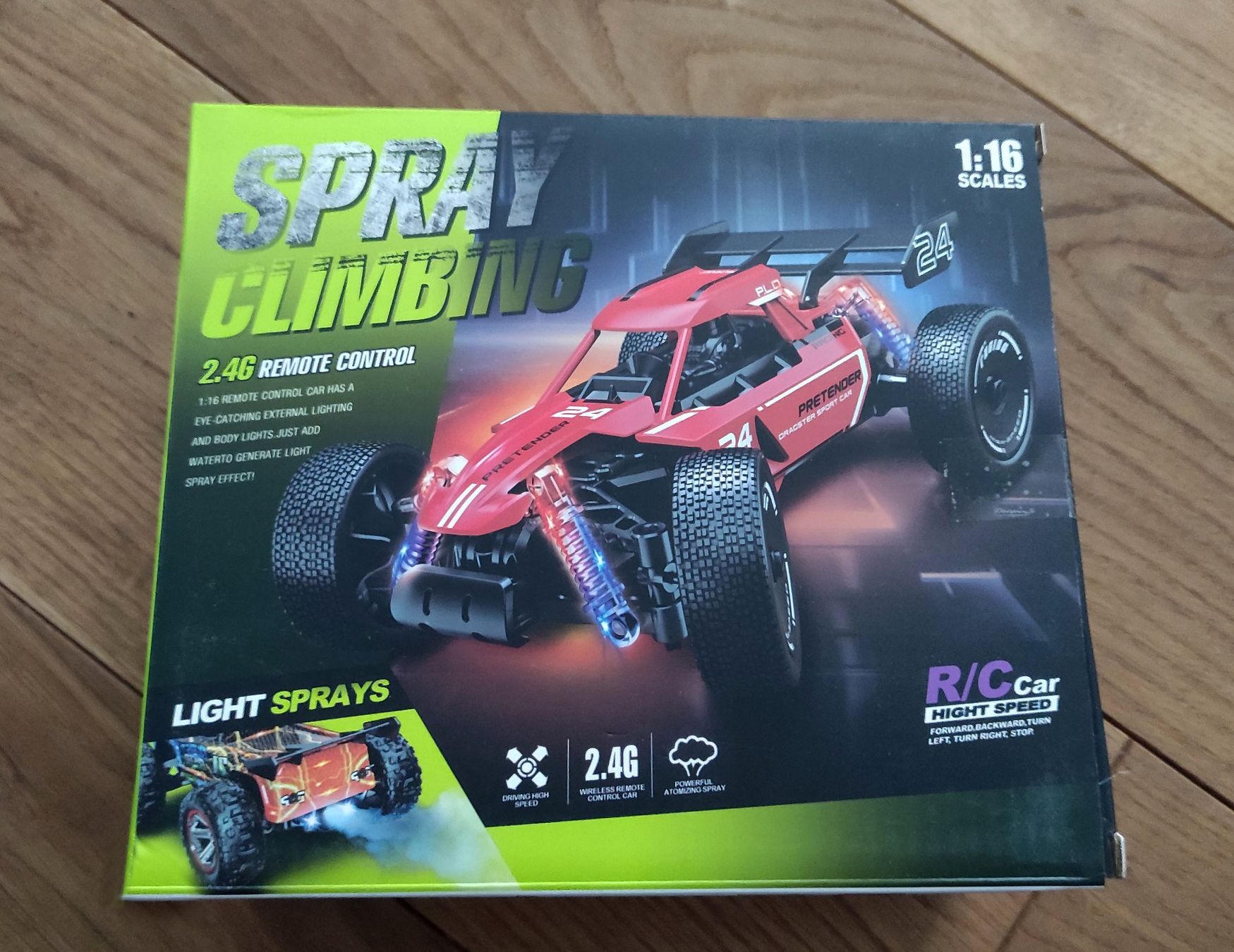 RC Modellbau: RC Auto Rennwagen Rot mit Sprühnebel-Effekt – Neu und originalverpackt aus Baar von Cooltango 3