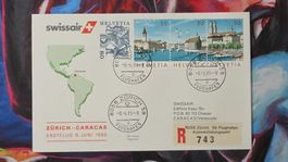 CL36 Enveloppe + Timbre Suisse - Theme Aviation 1985