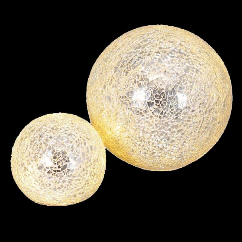 Tutte le decorazioni: Glas Kugel mit LED Beleuchtung, 2er Set – Nuovo e nell'imballaggio originale da Wettingen venduto da Swala 1