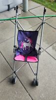 Puppenwagen rosa-blau Einhorn leichter Zustand
