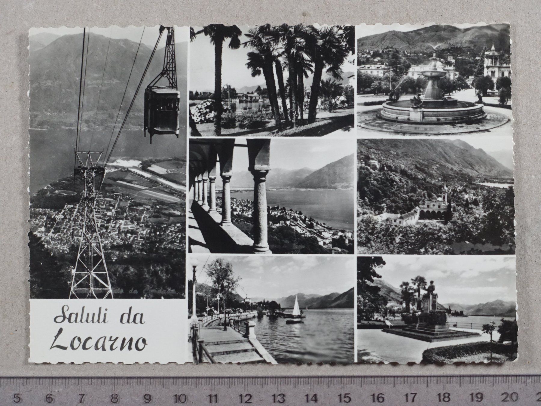 Cartoline postali: Locarno, 1957 – Usato da Lenzburg venduto da fh1