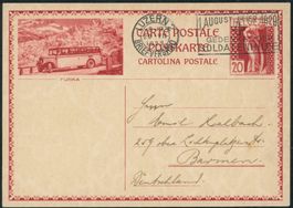 1929 - Bildpostkarte - Postauto - Furka Pass - 1. August