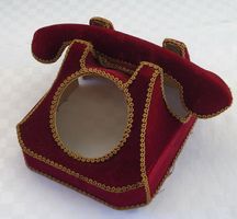 Herrlicher Vintage Telefonschutz-/Haube Samt 70er Jahre