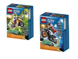 LEGO City 60309 + 60311 Selfie-Stuntbike & Feuer-Stuntbike