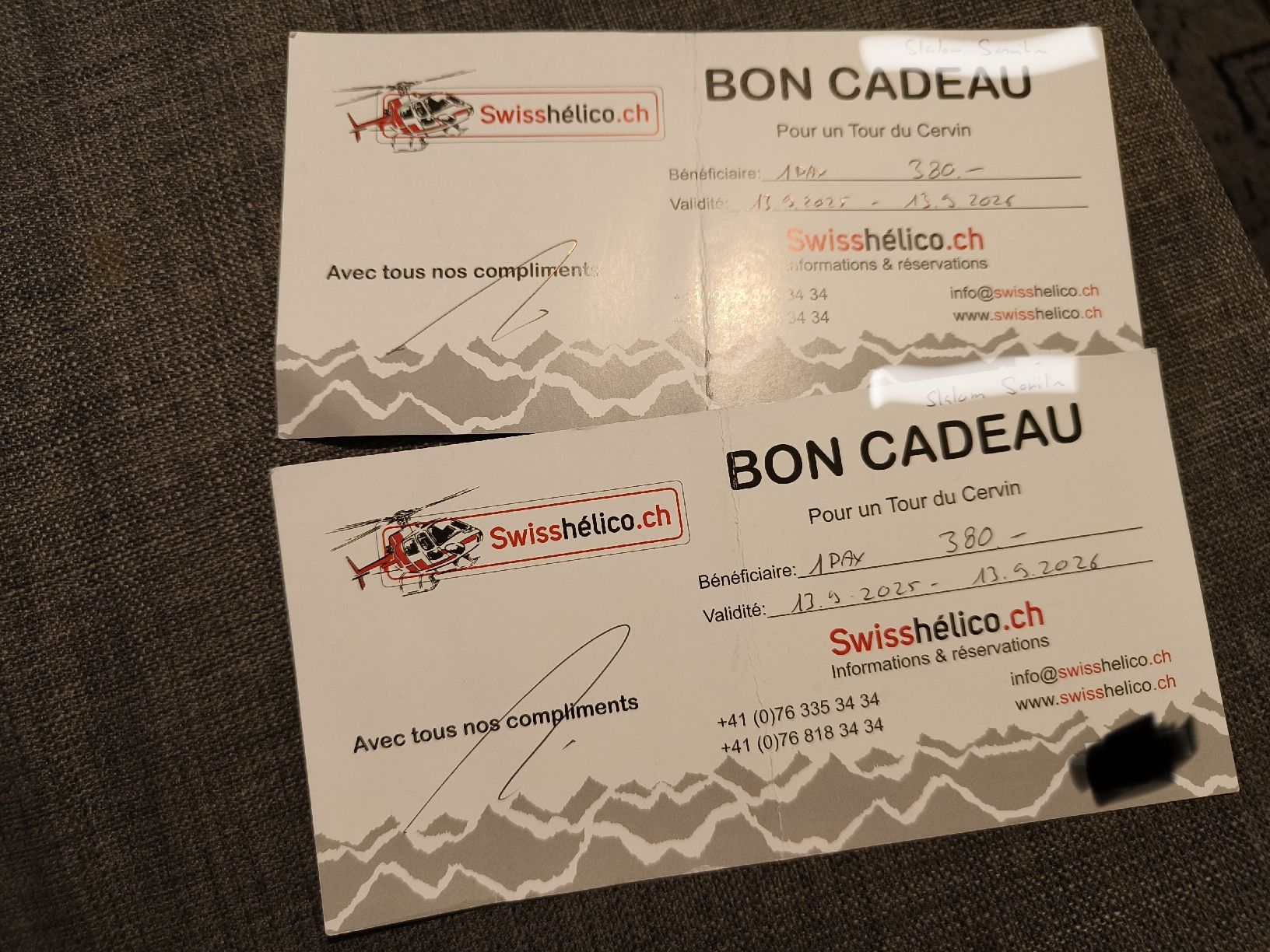 Buoni: tour du cervin en hélicoptère – Nuovo e nell'imballaggio originale da Mervelier venduto da aur_75lm