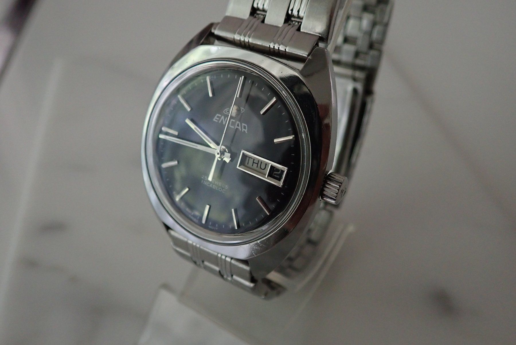 Enicar Orologi: VINTAGE!! ENICAR AUTOMATIC DAYDATA 37X42MM. – Usato da Wohlen AG venduto da superwatchesteam 1