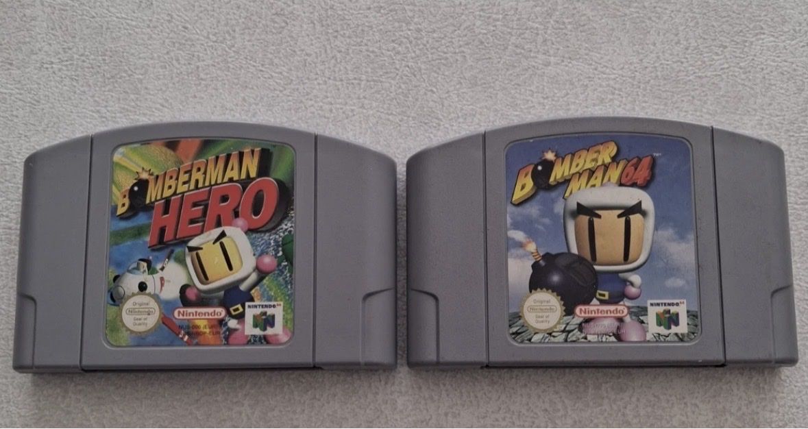 Nintendo Giochi: Bomberman + Bomberman Héro N64 Original – Usato da Lausanne venduto da sauvezretrogames