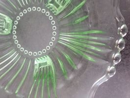 Vintage grüne Glasschale, Schüssel, Obstschale, Top Zustand
