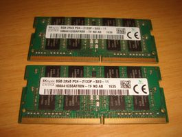 2 stück 8gb ddr4 2133 RAM für Laptop.