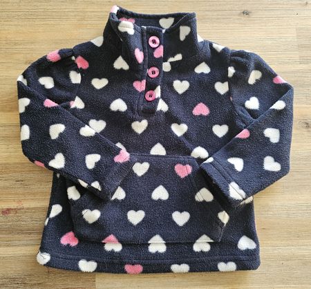 Fleecepullover Mädchen Herzen Grösse 98 YD