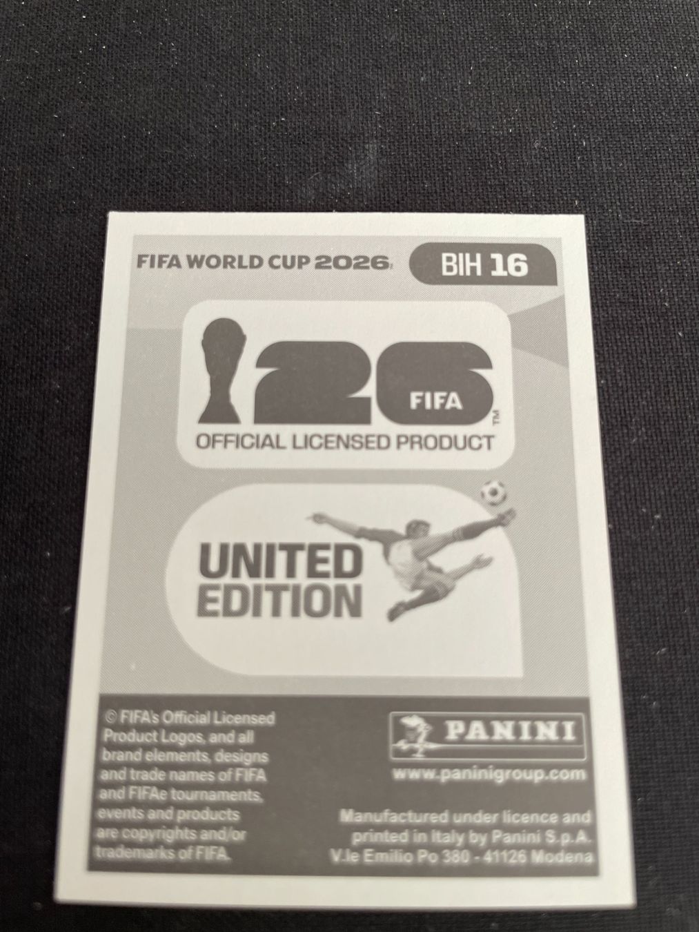 Panini Carte collezionabili: FIFA WM 2026 Sticker BIH 16 – Usato da Fahrwangen venduto da Venez 1