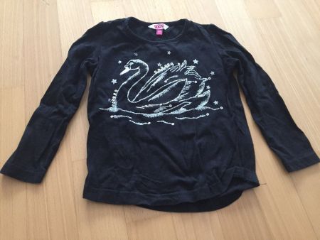T-Shirt "Kids" mit silbrigem Schwanmotiv