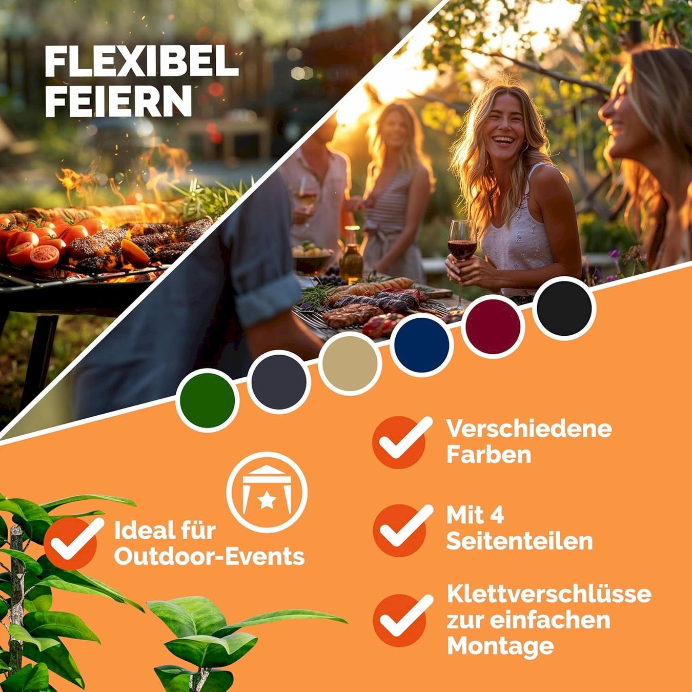 Zelte & Pavillons: Faltpavillon Capri 3x3m + 4 Seitenwänden – Neu und originalverpackt aus Bottighofen von zaap 4