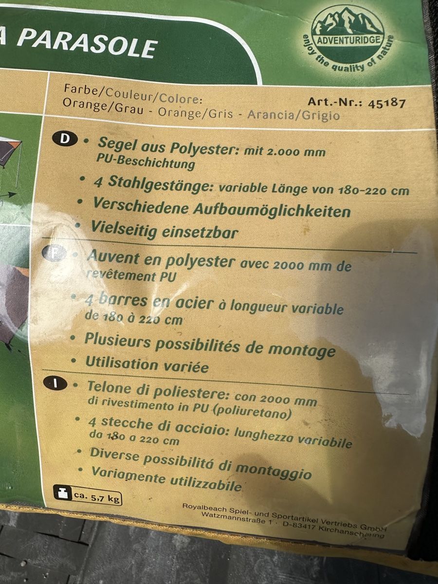 Markisen: Sommer-Sonnensegel , Top Zustand! – Neu (gemäss Beschreibung) aus Bischofszell von Brummbaer5 6
