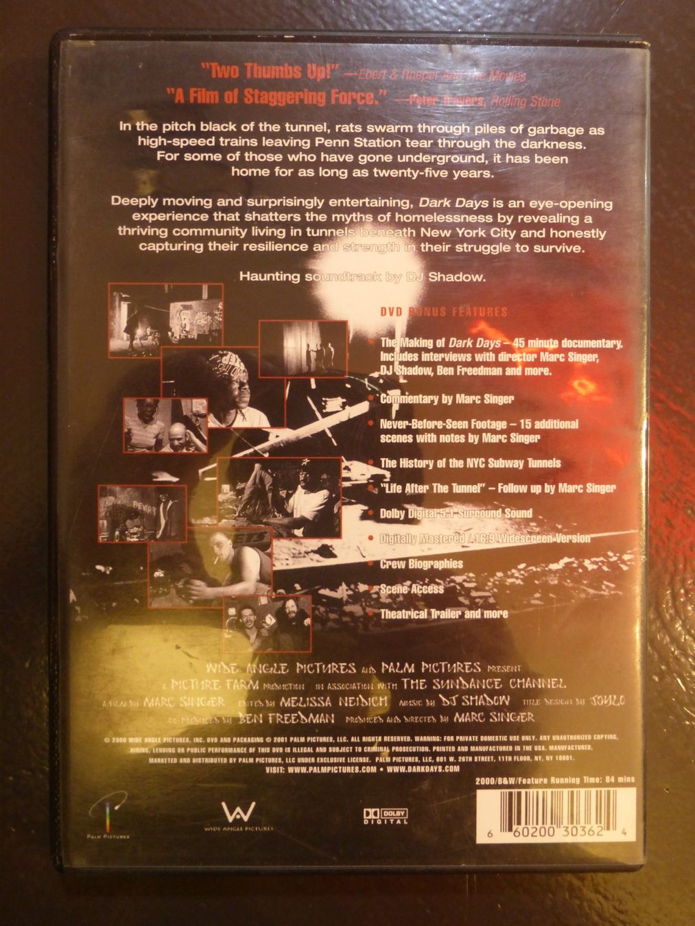 Tutti i DVDs: Dark Days Dokumentation DVD – Usato da Zumikon venduto da psisound 1