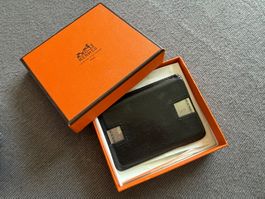 Hermes Paris Card Holder Leder schwarz in OVP