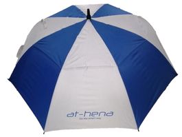 Golf-Schirm weiss-silbrig/blau Durchmesser 135cm, fabrikneu