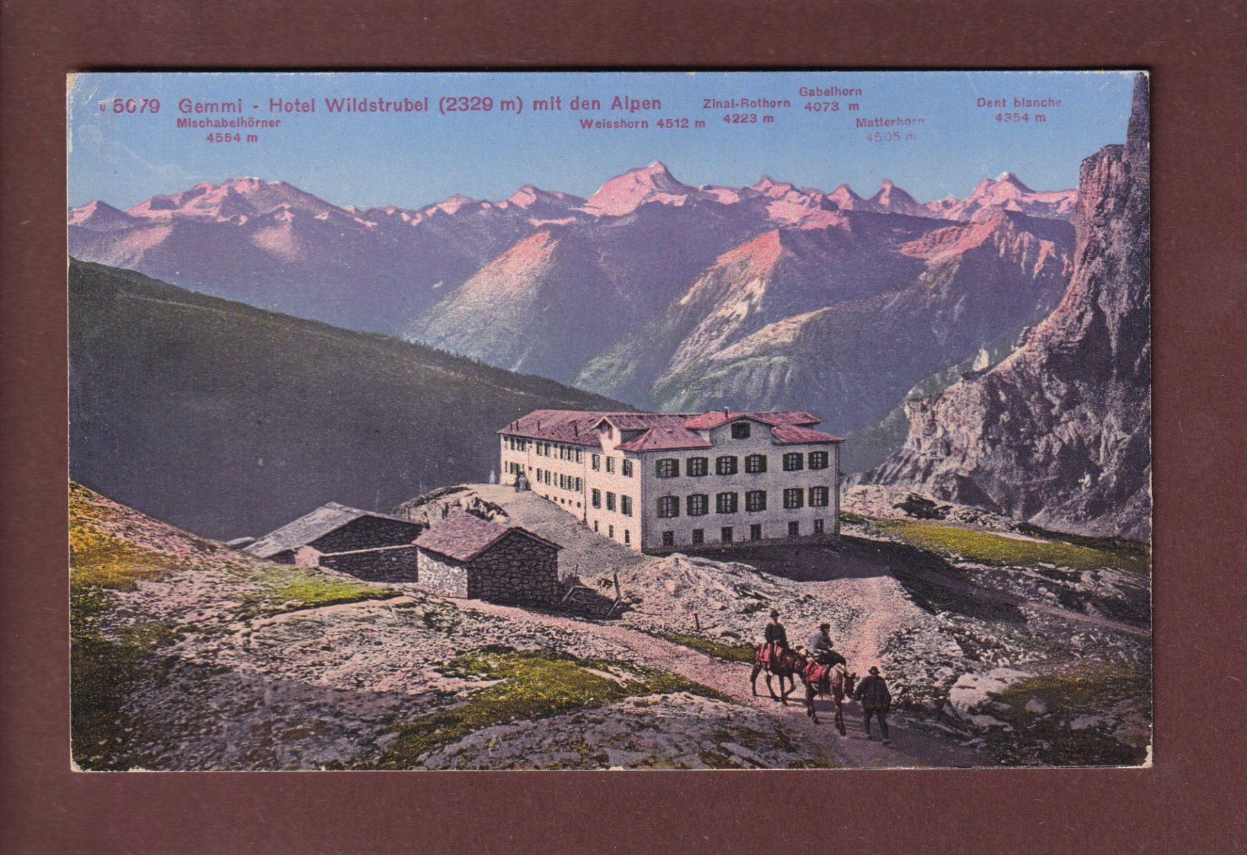 Cartoline postali: GEMMI - Hotel Wildstrubel - 1921 – Usato da Pully venduto da nicecards