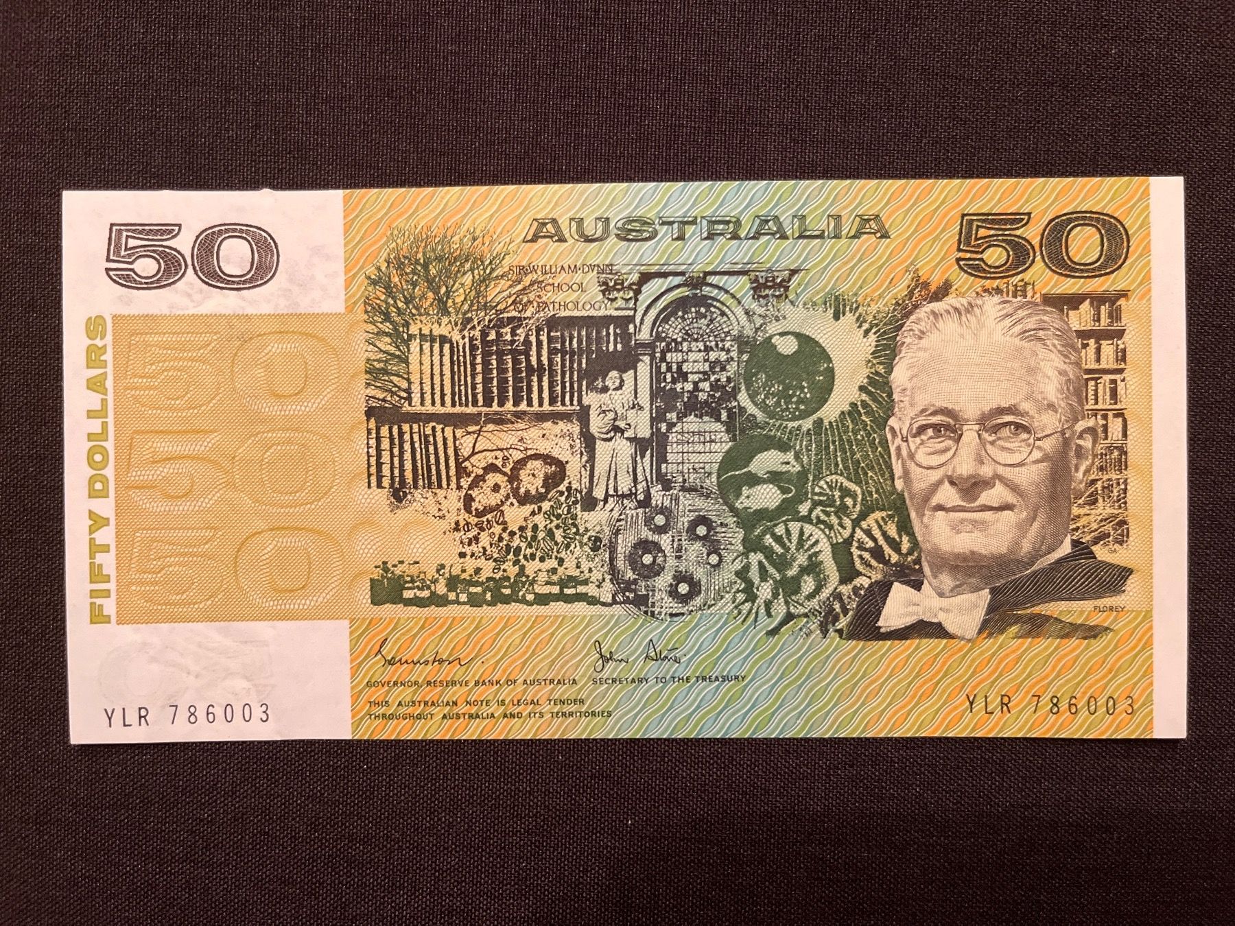 Banconote: Australien 50 Dollars 1983 Bankfrisch – Nuovo e nell'imballaggio originale da Zürich venduto da Polarcita