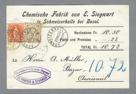 1903, Z/66E + Z/58B, 0 SCHWEIZERHALLE, SCHÖNE NACHNAHME!