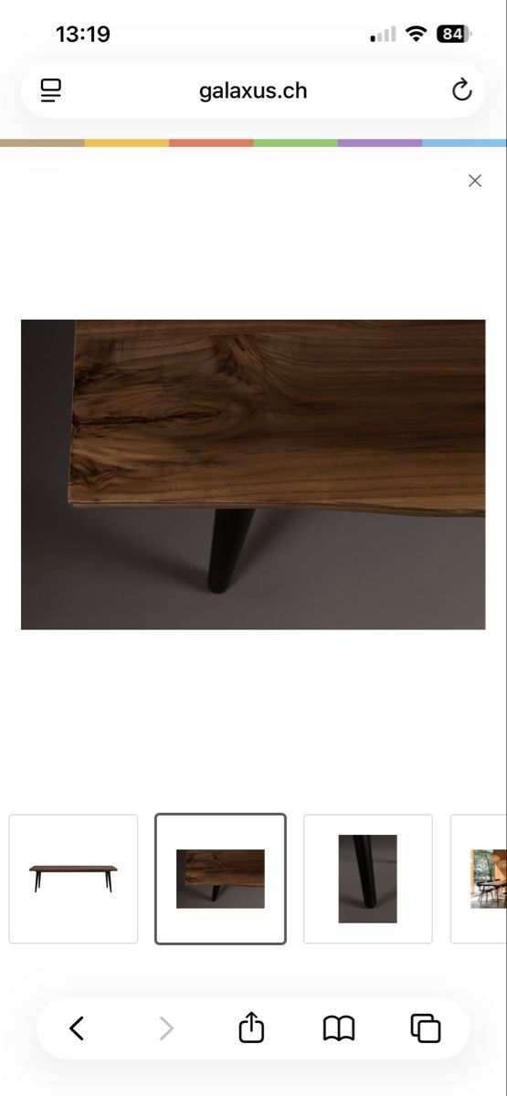 Panchine: Dutchbone Algon Bench 160 cm brown black wood – Nuovo (secondo la descrizione) da Zürich venduto da fan_z5fl 5