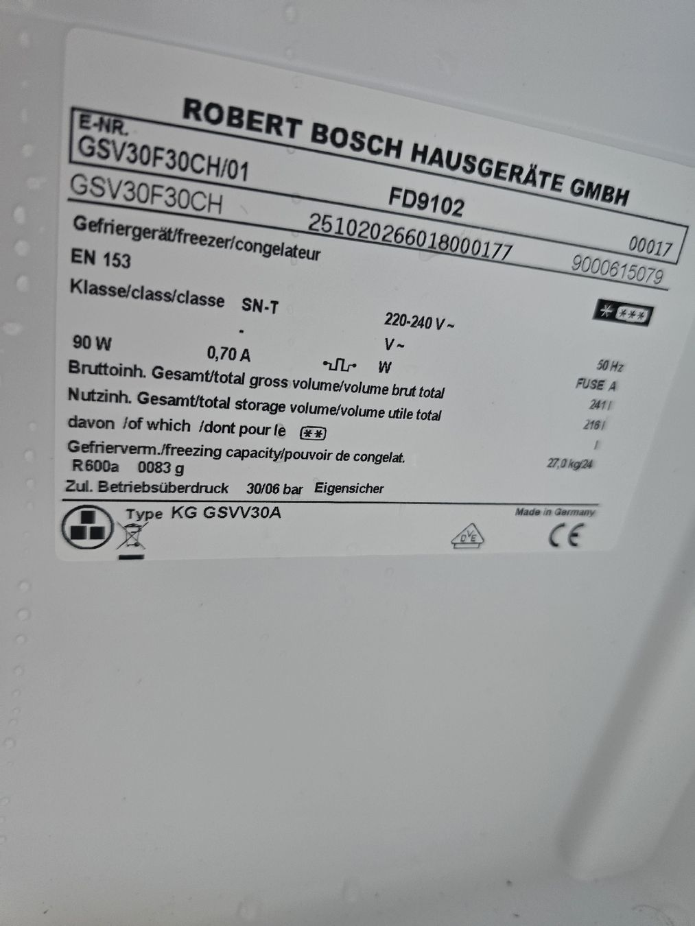 Gefrierschrank: Gefrierschrank BOSCH A++ – Gebraucht aus Oberburg von B-2 2