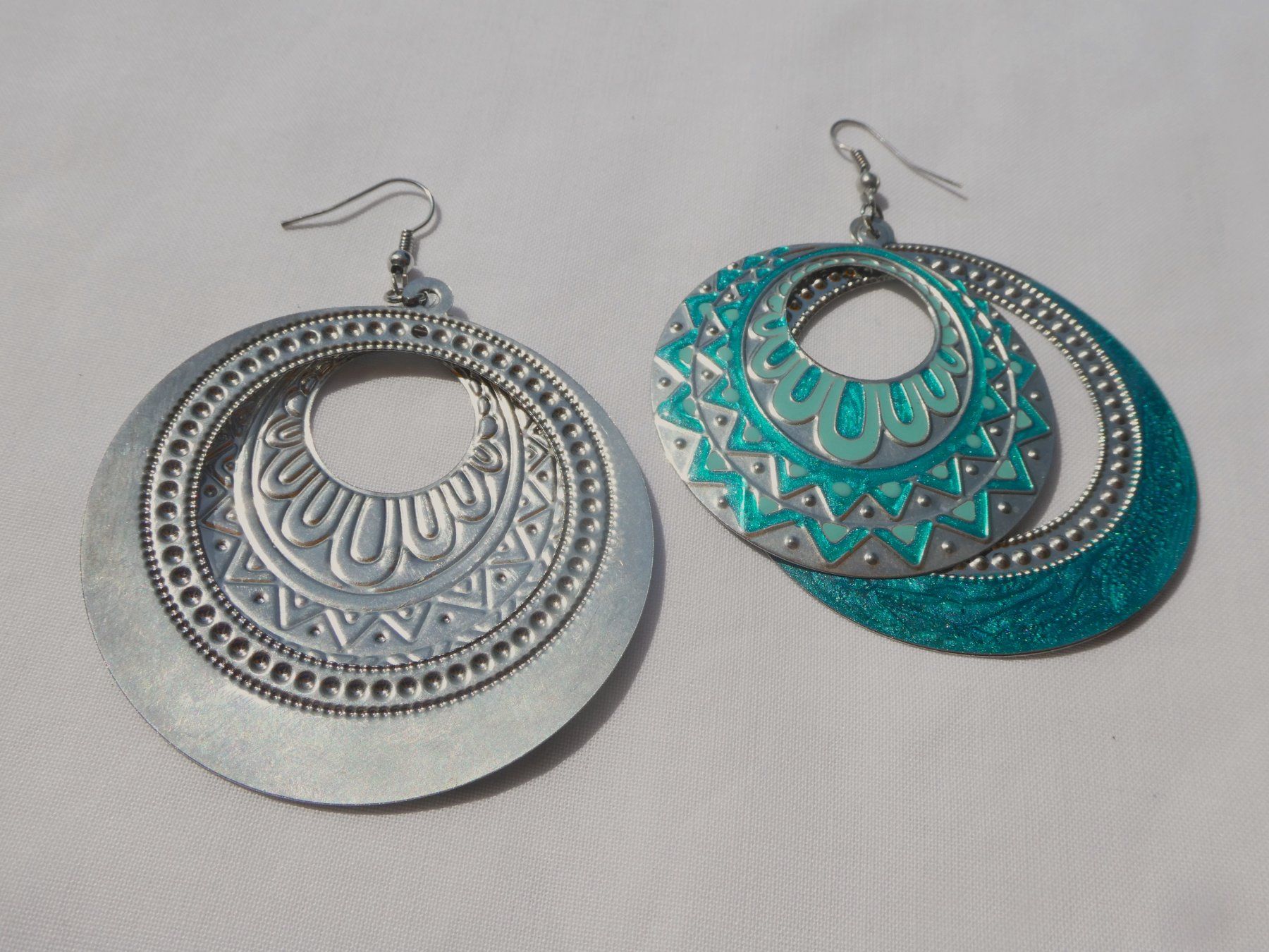 Boucles d'oreille: Grosse leichte Ohrhänger, Boho Style, Modeschmuck – Neuf (Voir description) à Gattikon par kaandooh 2