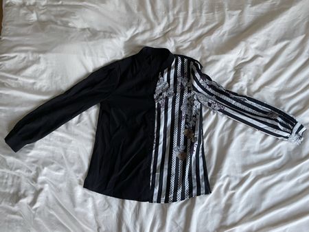 Schicke Bluse mit Streifenmuster, Grösse S