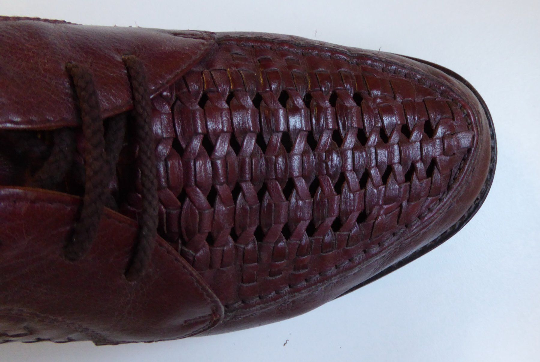 Scarpe da uomo: Sommer Lederschuhe offen Grösse 7.5 rot – Usato da Spreitenbach venduto da Turbo_1105 7
