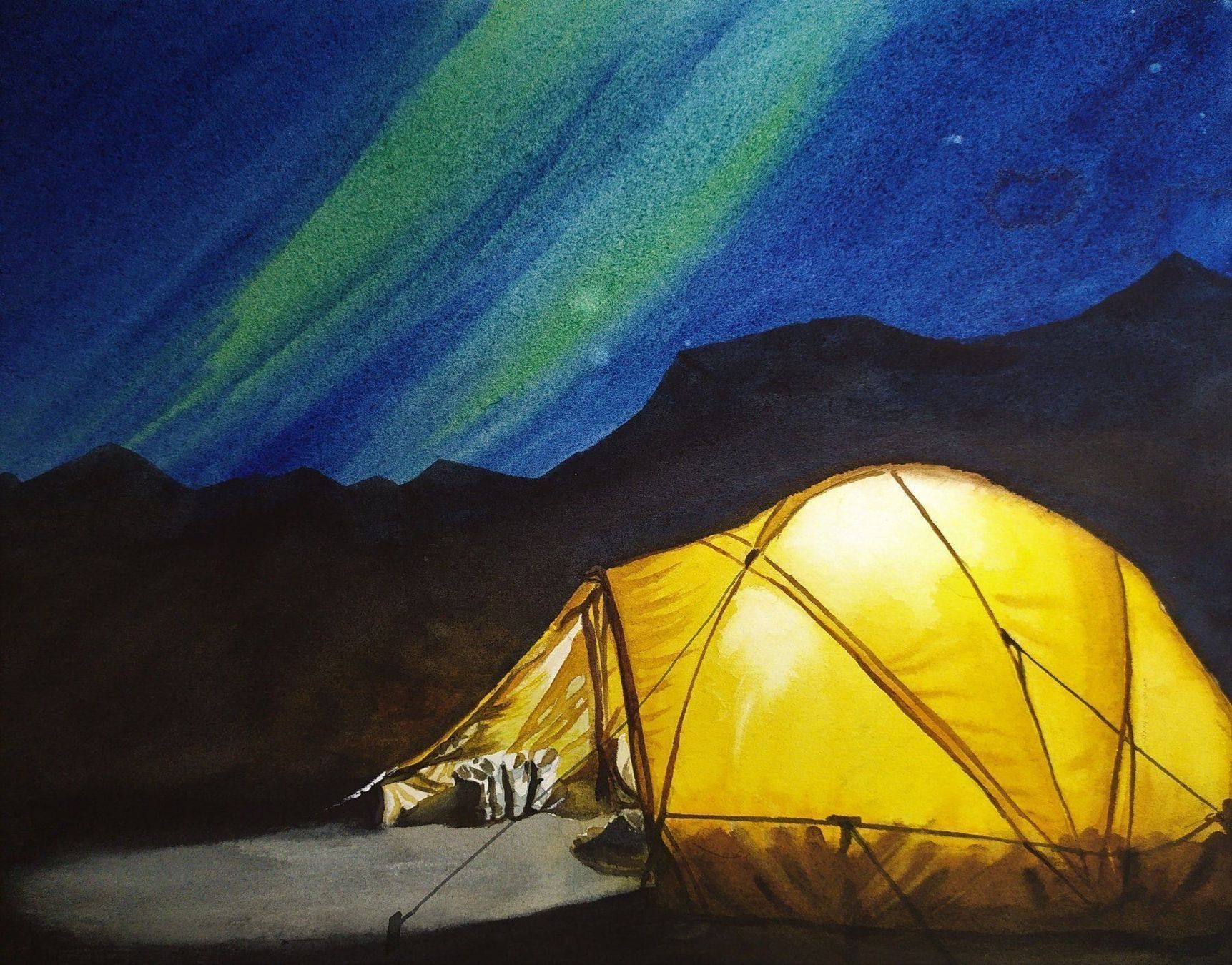 Dipinti: Campingzelt – Nuovo (secondo la descrizione) da Inwil venduto da mm70
