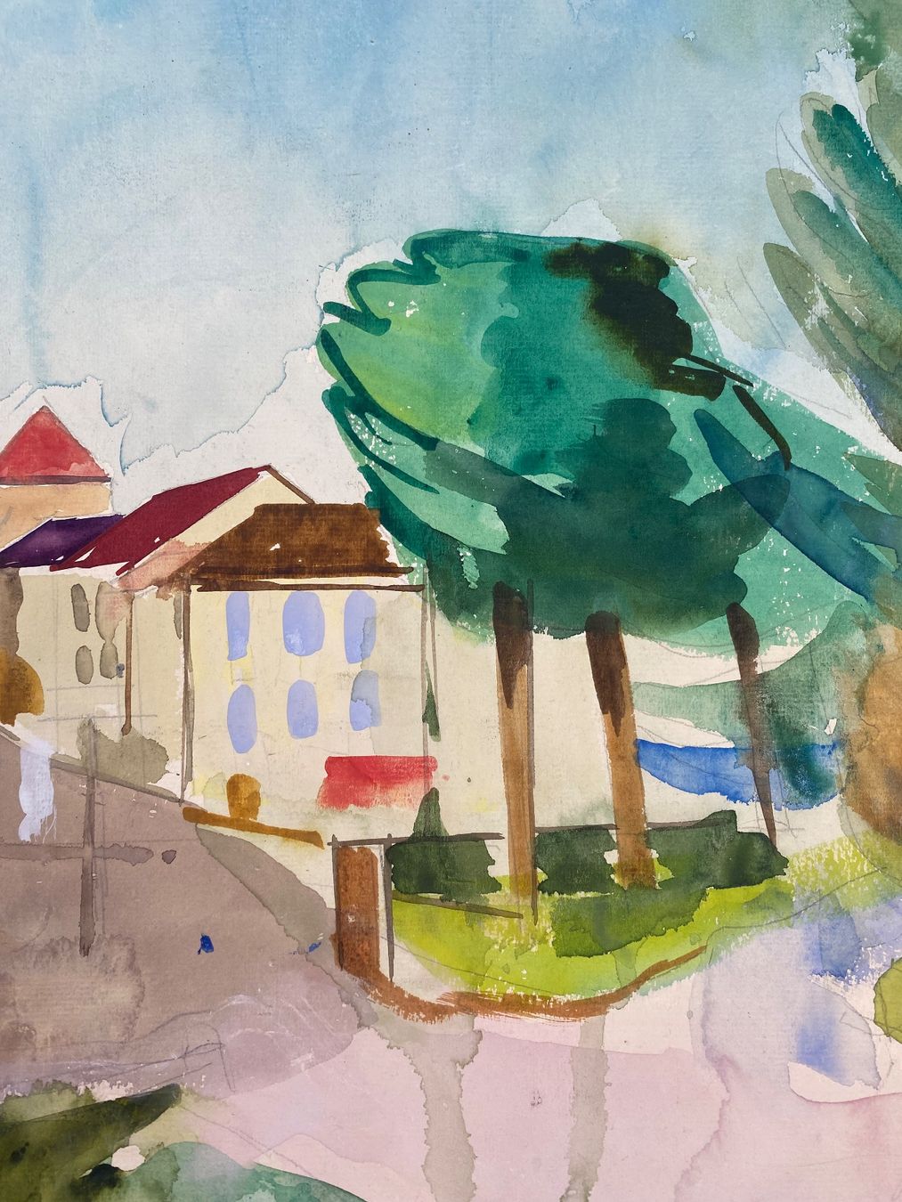 Dipinti: Hans Rohner – Nyon Genfersee – Usato da Basel venduto da bigmbh 1
