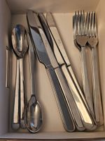 6er Besteck Set Gabel Löffel Messer je 6x KHALA 18/10 Edelst