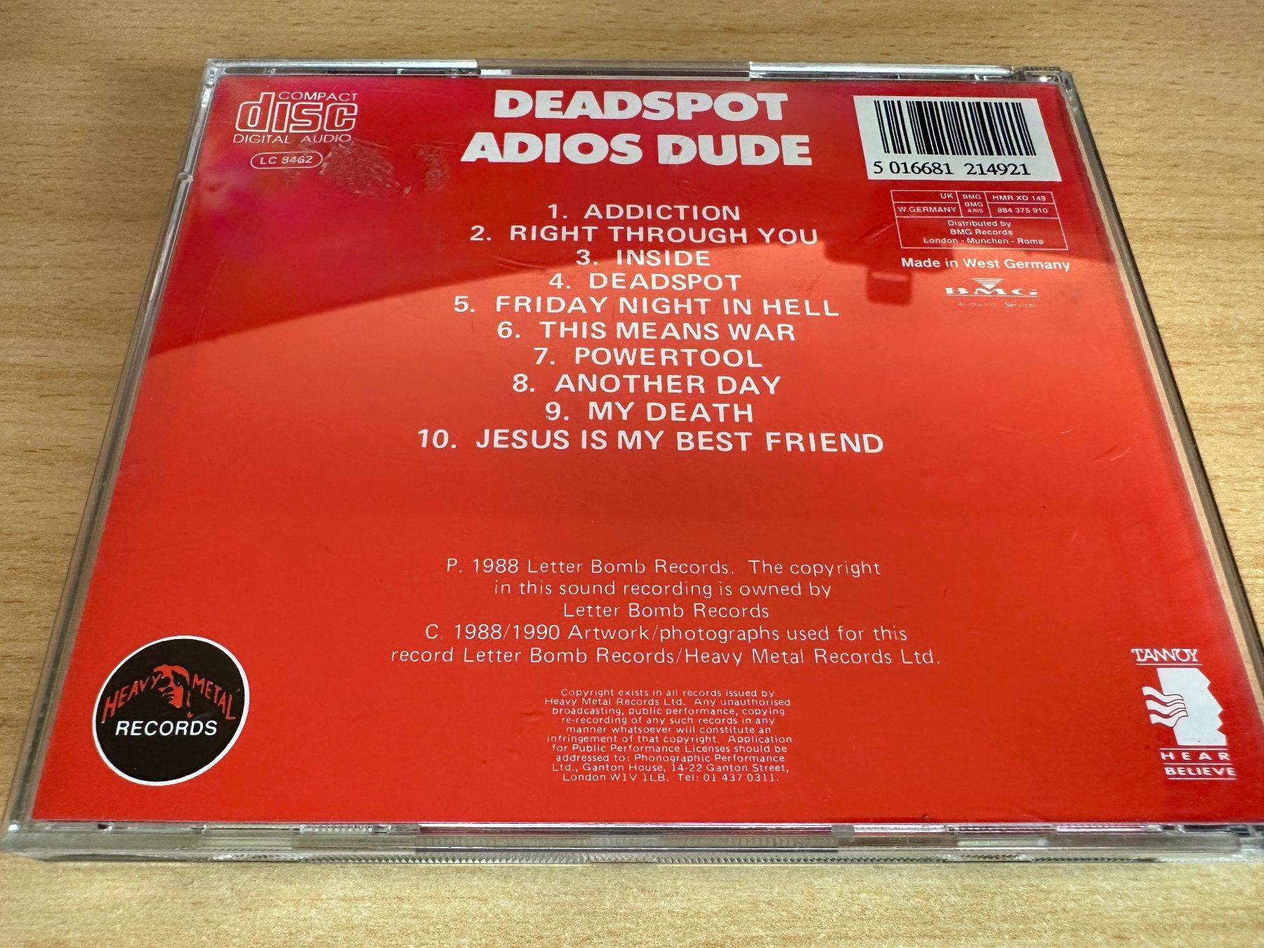 CD: Deadspot – Adios Dude – Usato da Rikon im Tösstal venduto da Alpenmutz 1