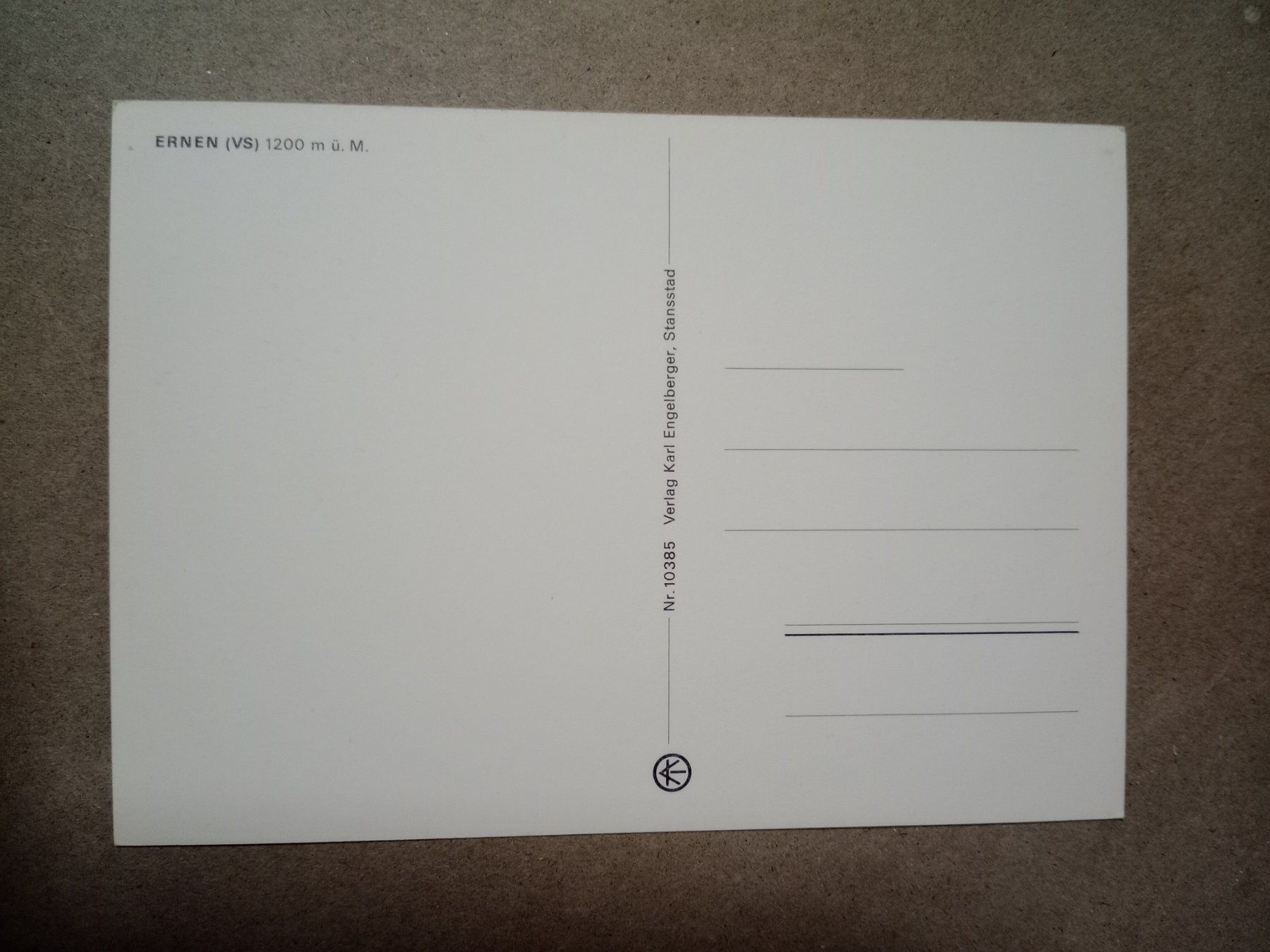 Cartes postales: Ernen Wallis – D'occasion à Küttigen par Melisch1000 1