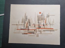 ROBERT SALOMON GESSNER LITHOGRAPHIE GRÖSSE 57X45CM