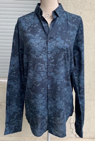 Superbe chemise IKKS homme 100%coton fin fleurs t.M