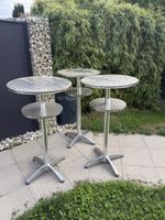 Stehtische Aluminium Garten Balkon Set 3 Stueck