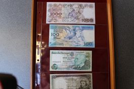4 Banknoten Portugal 3 ungefalten