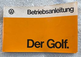 BETRIEBSANLEITUNG DER GOLF AUSGABE 1974