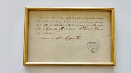 Antike Aufenthaltsgenehmigung, Lausanne 1876 (W)
