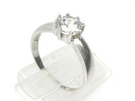 Ring Silber 925 Gr. 56 weisser Schmuckstein